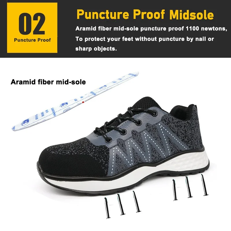 China TM228 Anti Slip Steel Toe Puncture-proof Sport Safety Shoes for Warehouse manufacturer