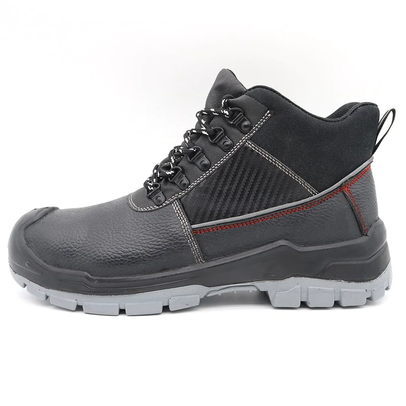 China TM3337 Black Leather Water Resistant Steel toe S3 Safety Shoes for Construction manufacturer