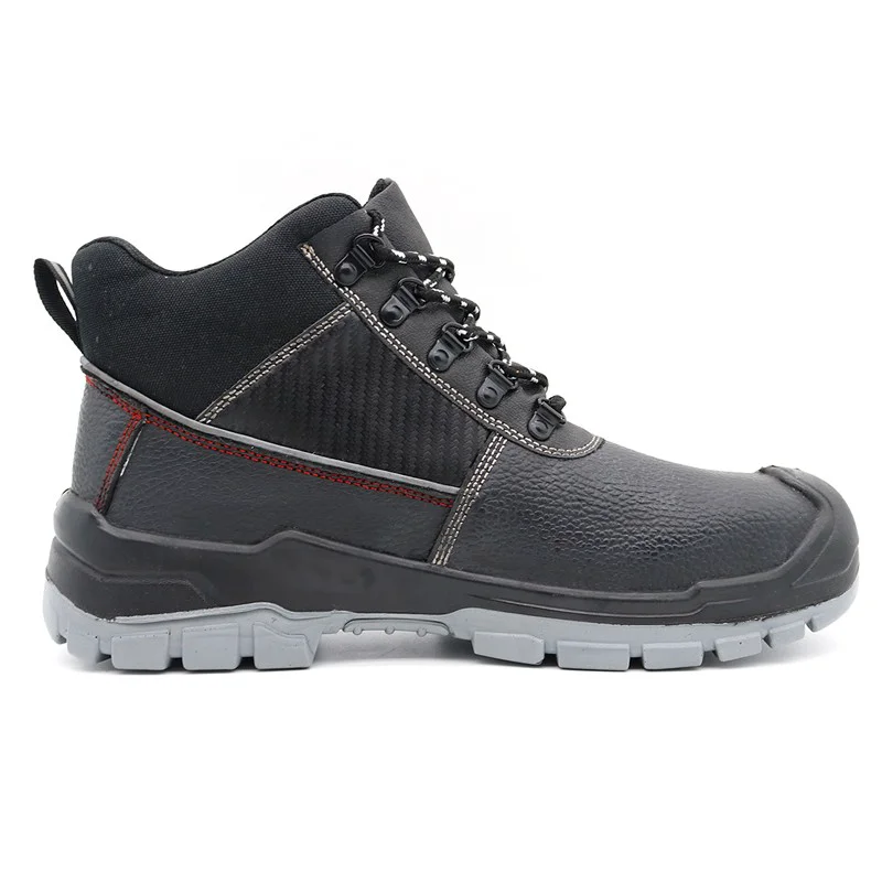 China TM3337 Black Leather Water Resistant Steel toe S3 Safety Shoes for Construction manufacturer