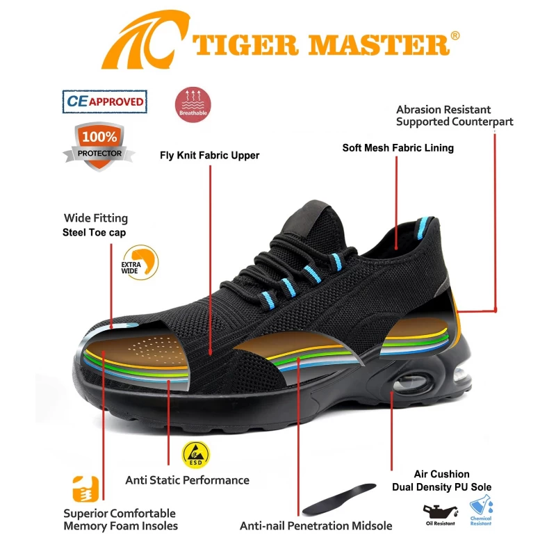 Китай TM3376 Air Cushion Eu Steel Toe Puncture Prunction Proncture Fly Lif производителя