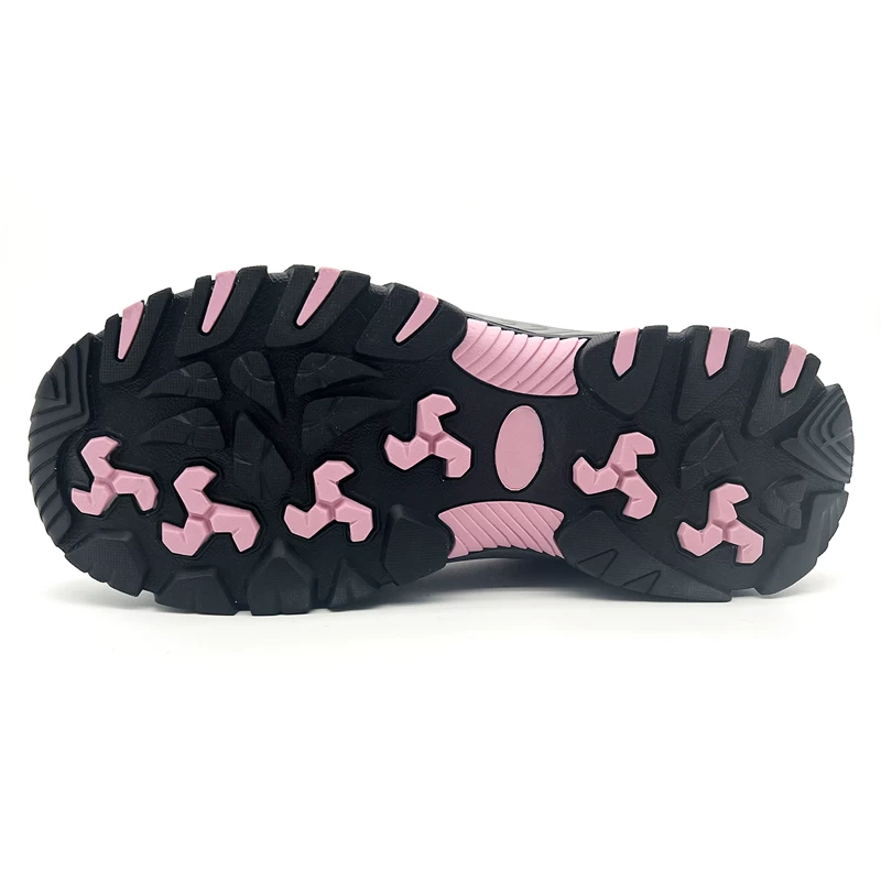 China TM3377 Anti Slip Rubber Sole Steel Toe Puncture Proof Pink Women Safety Shoes manufacturer