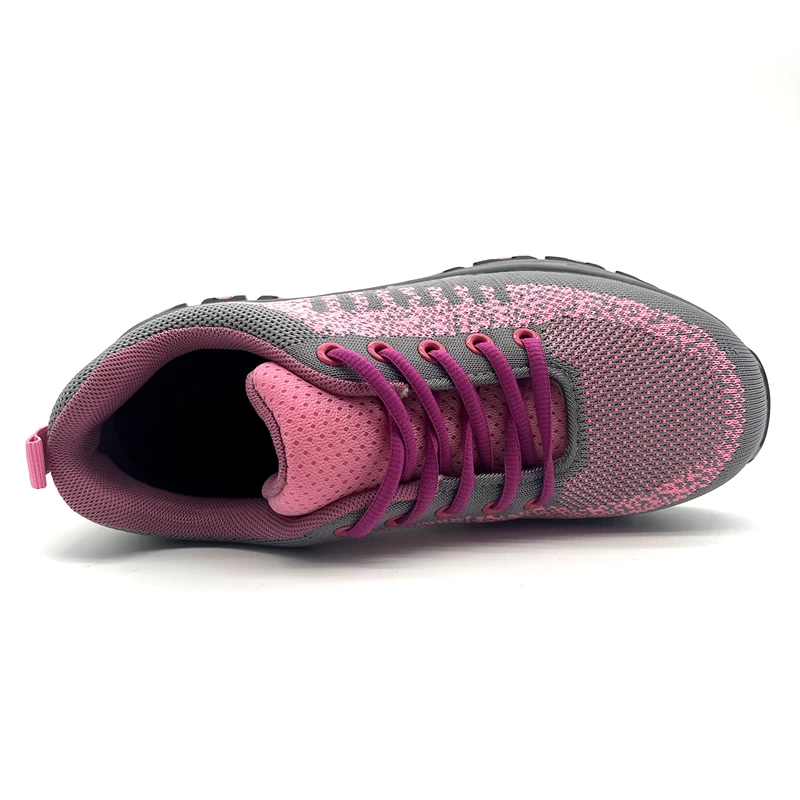 China TM3377 Anti Slip Rubber Sole Steel Toe Puncture Proof Pink Women Safety Shoes manufacturer