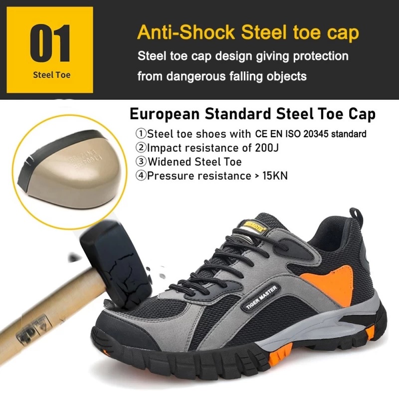 China TM248-1 Abrasion Resistance Rubber Sole Steel Toe Safety Shoes for Construction manufacturer