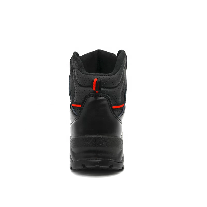China TM3378 Black Leather Steel Toe Anti-puncture Industrial Safety Boots Non-slip manufacturer