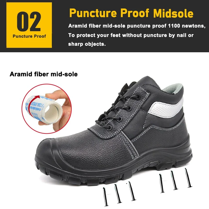 Chine Chaussures de sécurité à bout en fibre de verre avec isolation électrique TM059-1 CE et ASTM 18kv, cuir noir fabricant