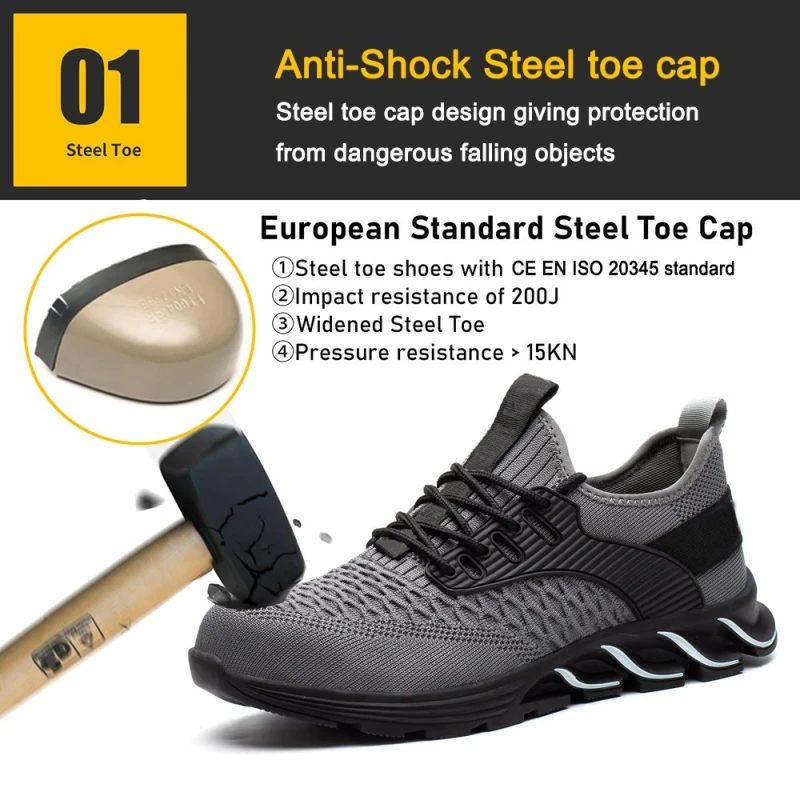 porcelana Zapatos de seguridad deportivos ligeros y suaves antipinchazos con punta de acero TM3201 EU para almacén fabricante