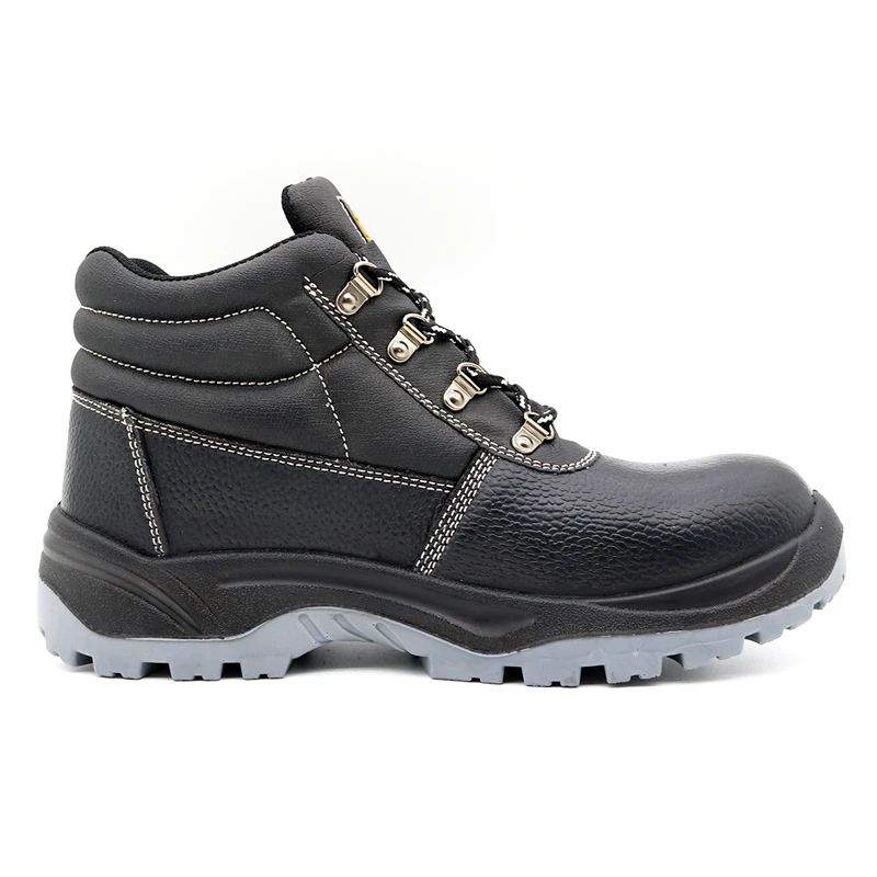 China TM008 EU Fiberglass Toe Puncture-proof Black Leather Safety Boots for Industrial manufacturer