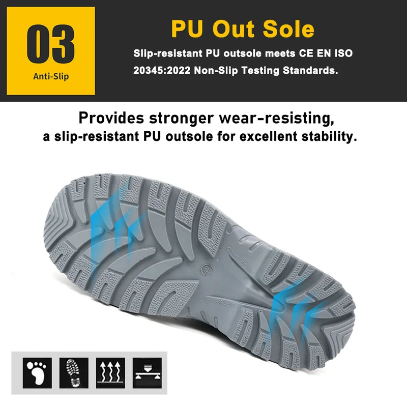 China TM008 EU Fiberglass Toe Puncture-proof Black Leather Safety Boots for Industrial manufacturer