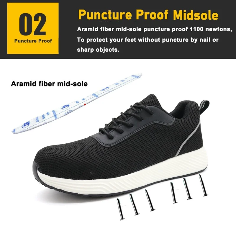 China TM257 Anti-slip EVA Sole Steel Toe Kevlar Mid-sole Work Safety Shoes Lightweight manufacturer