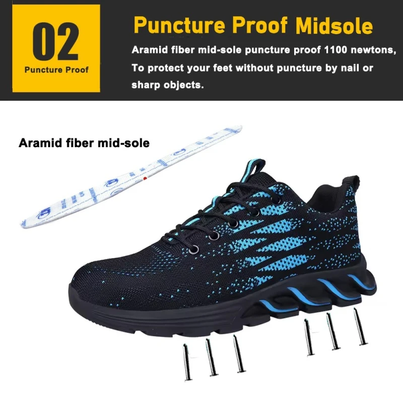 중국 TM3253 강철 발가락이 있는 미끄럼 방지 경량의 편안한 스포츠 안전화 제조업체