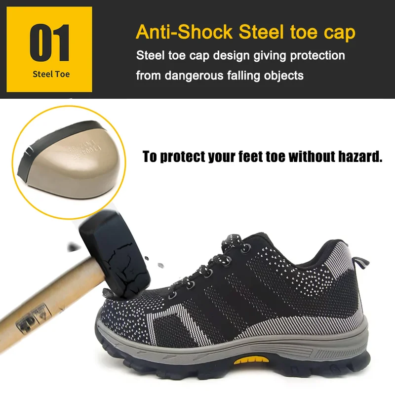 Cina TM3042 Scarpe antinfortunistiche sportive economiche con suola in gomma antiscivolo con punta in acciaio produttore