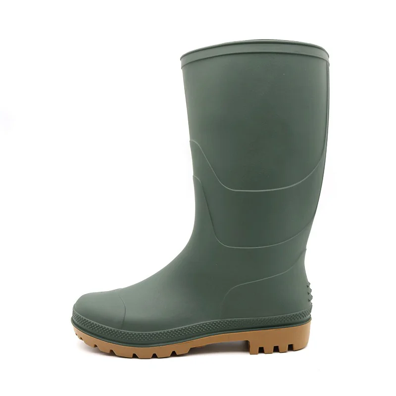 Chine GB01 – bottes de pluie antidérapantes vertes en PVC, imperméables, sans sécurité, pour le jardinage fabricant