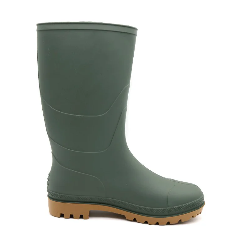 Chine GB01 – bottes de pluie antidérapantes vertes en PVC, imperméables, sans sécurité, pour le jardinage fabricant