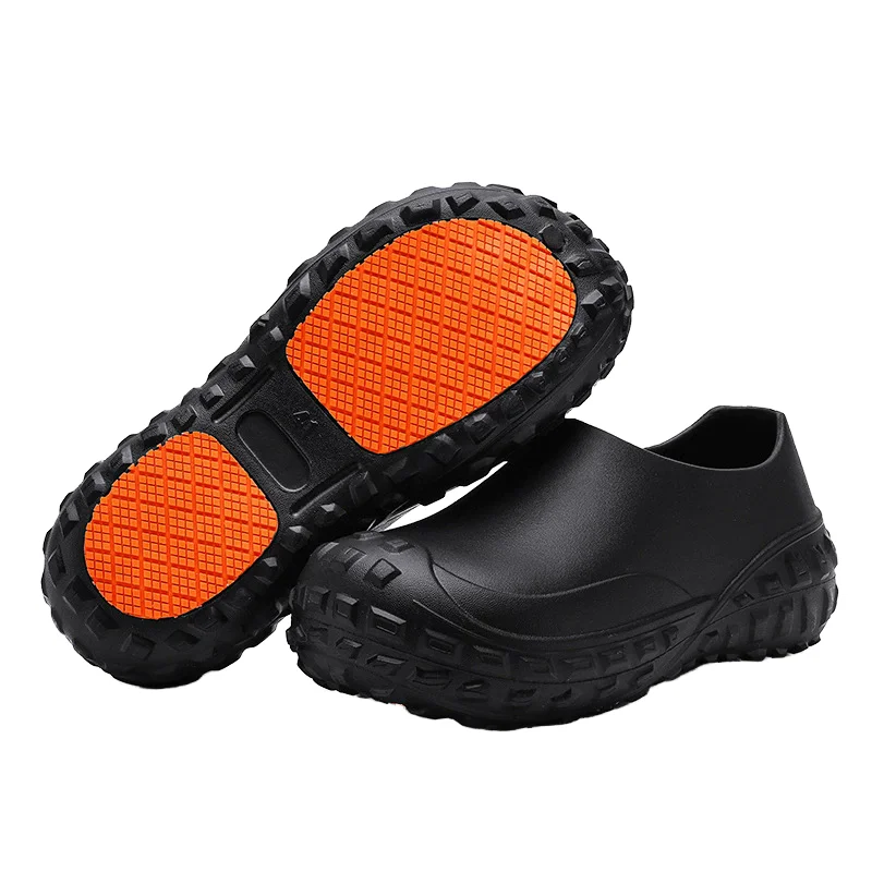 China TM3390 Anti-skid Waterproof Lightweight Black EVA Kitchen Chef Work Shoes manufacturer