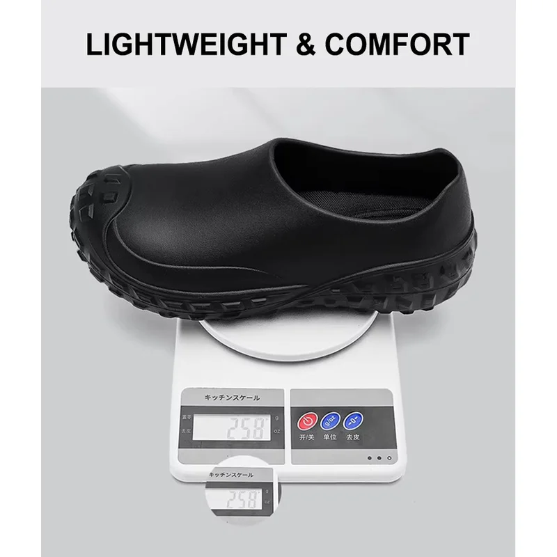 China TM3390 Anti-skid Waterproof Lightweight Black EVA Kitchen Chef Work Shoes manufacturer