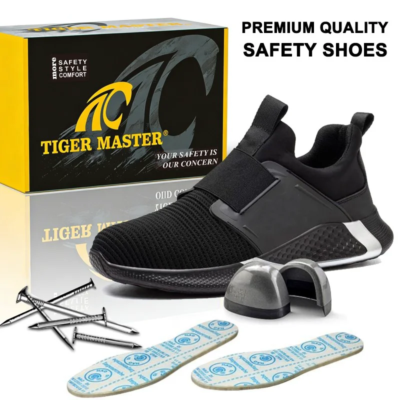 China TM3391 Anti-slip Steel Toe Puncture-proof Black Sport Safety Shoes Lightweight manufacturer