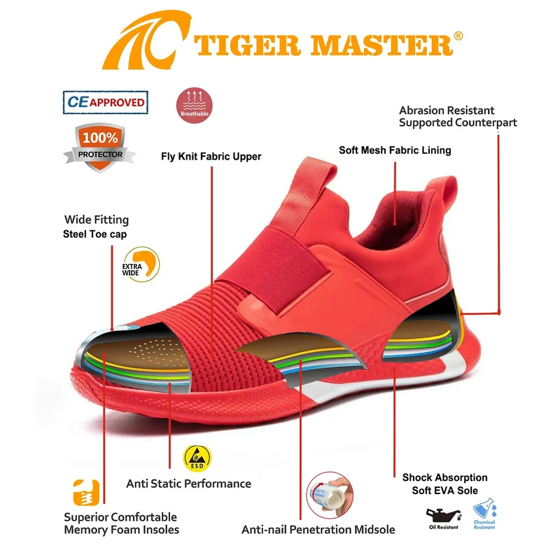 중국 TM3391 Anti-slip Steel Toe Puncture-proof Black Sport Safety Shoes Lightweight - COPY - 2virrq 제조업체