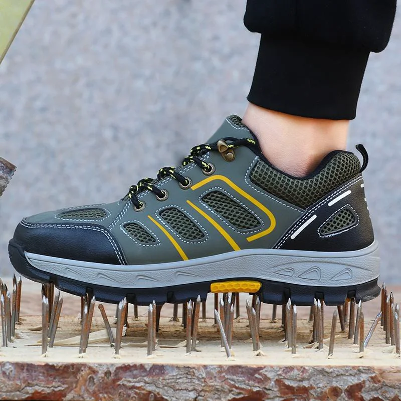 China TM3401 Anti-Rutsch-Gummisohle, Stahlkappe, pannensichere Sicherheitsschuhe für Herren Hersteller