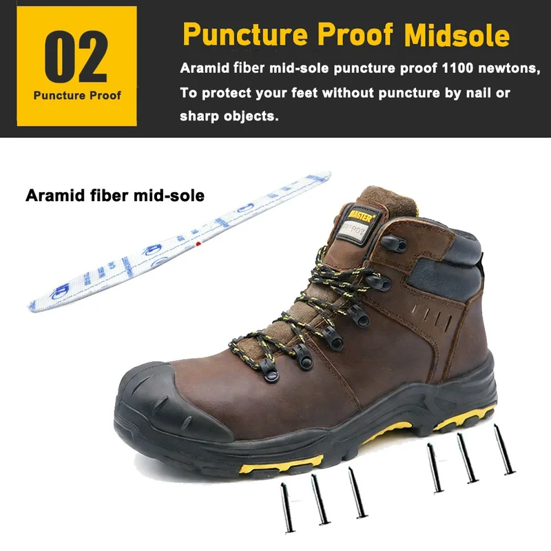 China TM3408 HRO antislip glasvezel neus lekvrije waterdichte veiligheidslaarzen van hoge kwaliteit fabrikant