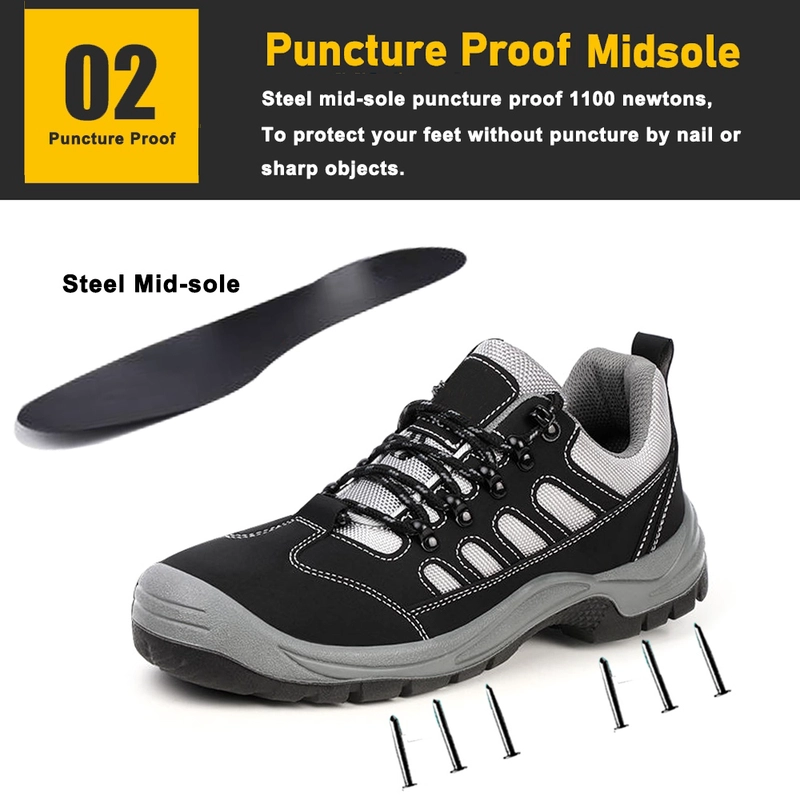 Cina TM3410 Anti-slip Steel Toe Puncture-proof Leather Work Safety Boots for Construction - COPY - 4eva9d produttore