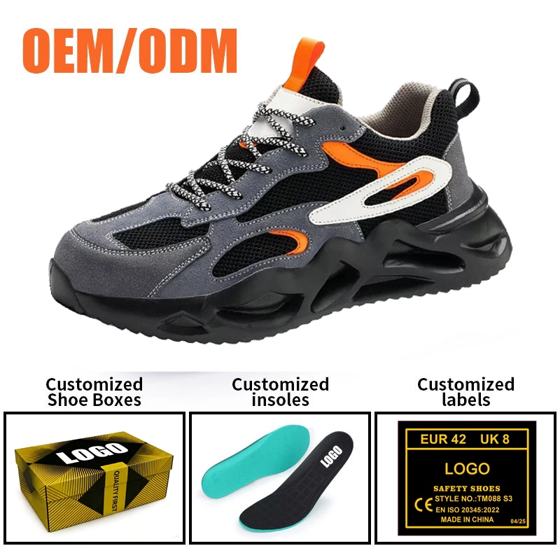 China TM3413 Anti-slip Steel Toe Puncture-proof Fashion Sport Safety Shoes Lightweight manufacturer