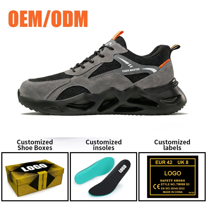 China TM3415 Grey Anti-slip Steel Toe Puncture-proof Comfort Safety Shoes Sport Design manufacturer