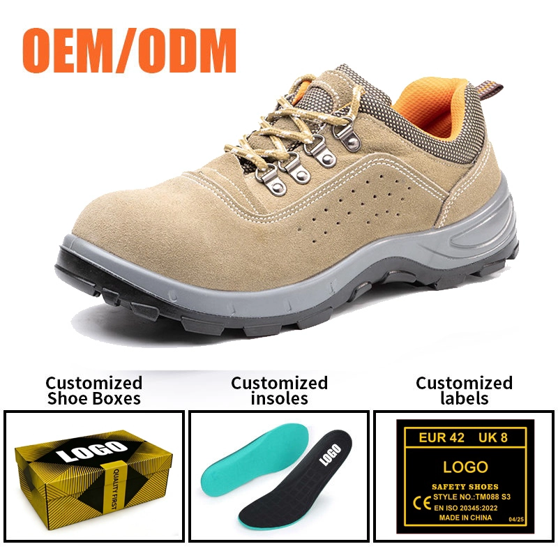 China TM3418 Oil Slip Resistant Steel Toe Puncture-proof Suede Work Shoes Low Cut manufacturer
