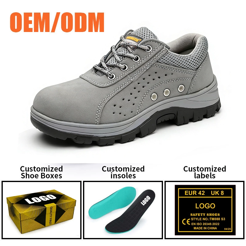 China TM3420 Oil Slip Resistant Rubber Sole Steel Toe Anti-puncture Suede Work Safety Shoes manufacturer