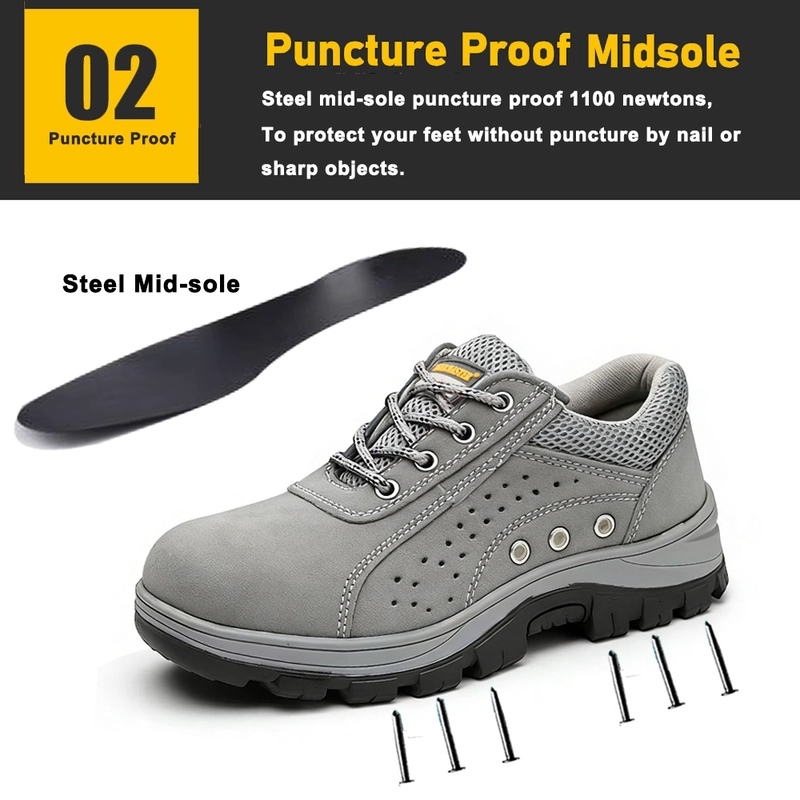 China TM3420 Oil Slip Resistant Rubber Sole Steel Toe Anti-puncture Suede Work Safety Shoes manufacturer