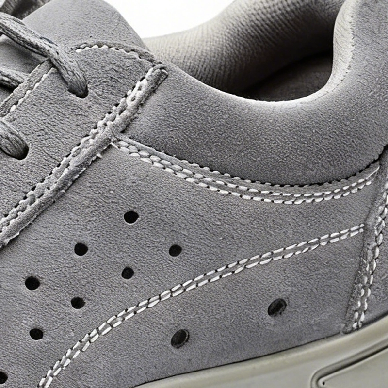 China TM3423 Slip Resistant Wide Steel Toe Anti-puncture Breathable Grey Suede Safety Shoes manufacturer