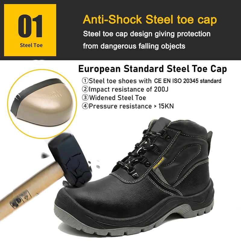 China TM3429 Microfiber Leather Anti-slip Steel Toe Industrial Safety Shoes Cheap manufacturer