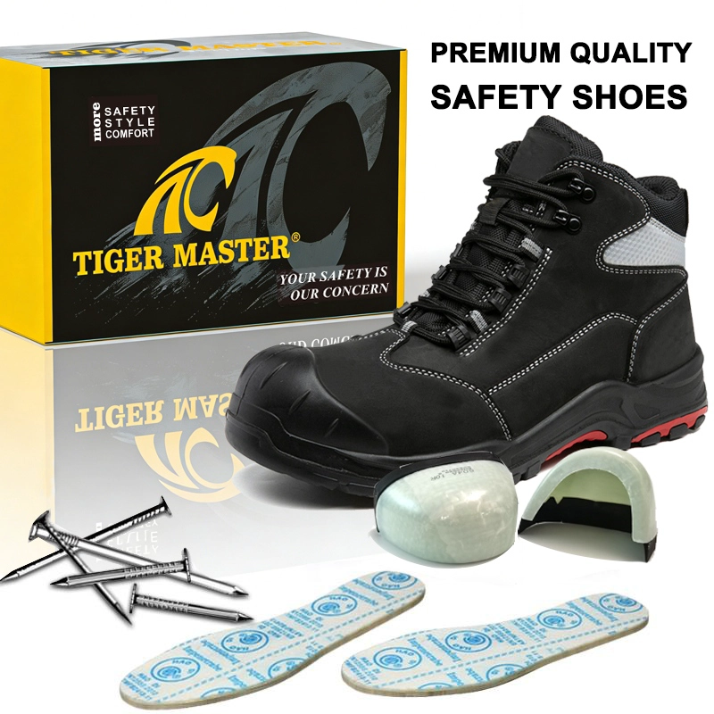 China TM3438 Fiberglass Toe Anti-puncture High Quality Work Boots PU Rubber Sole manufacturer
