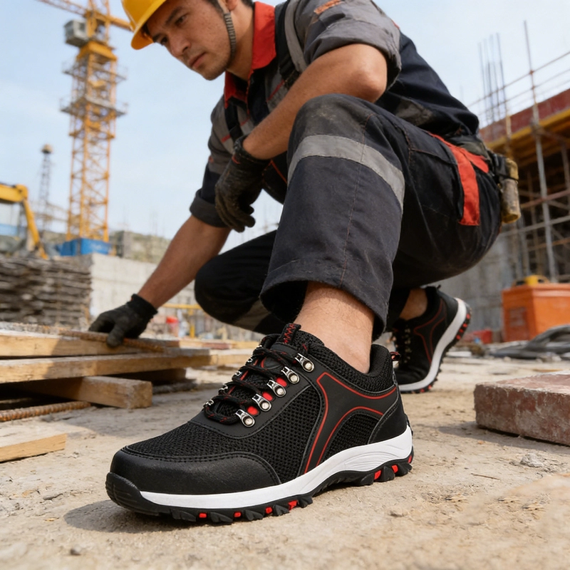 China TM3448 Non-slip Rubber Sole Steel Toe Puncture-proof Men's Safety Shoes Breathable manufacturer