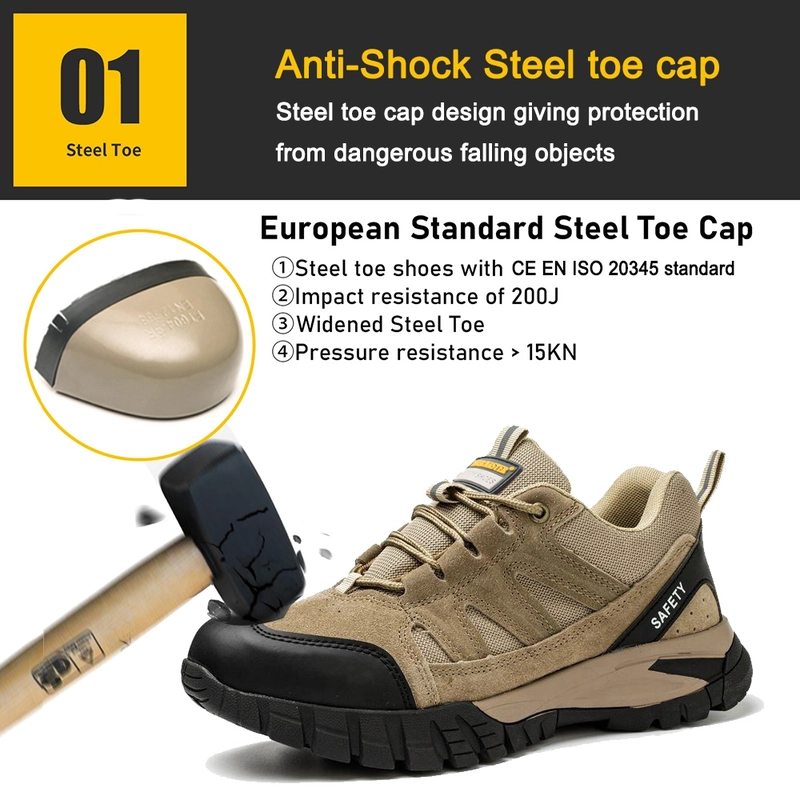 China TM3450 Non-slip Durable Rubber Sole EU Steel Toe Anti-puncture Suede Safety Shoes manufacturer