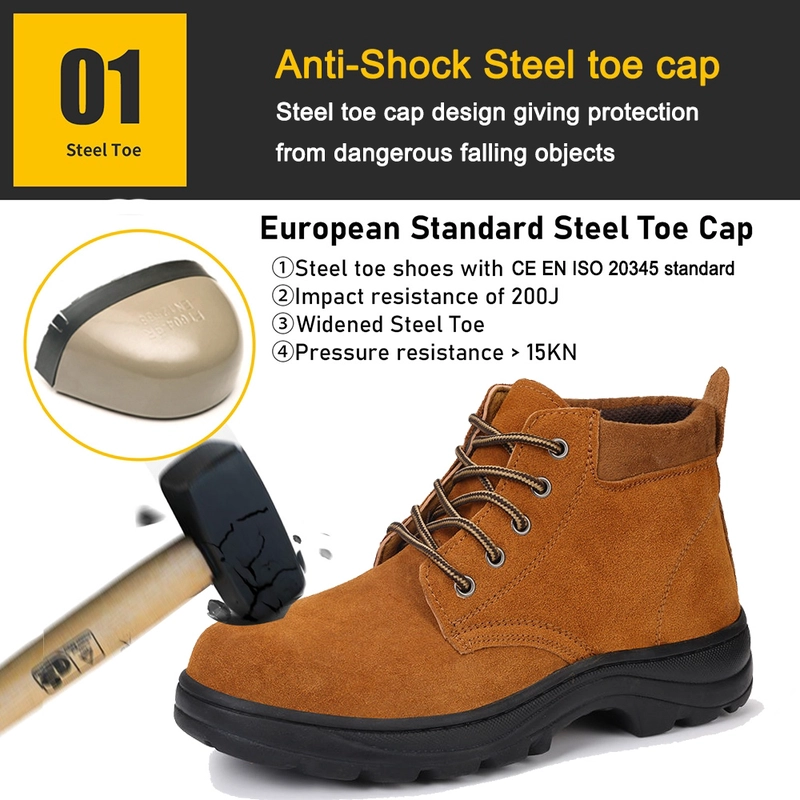 China TM3432 Non-slip Suede Leather Steel Toe Anti-puncture Jogger Safety Shoes - COPY - b8k692 fabrikant