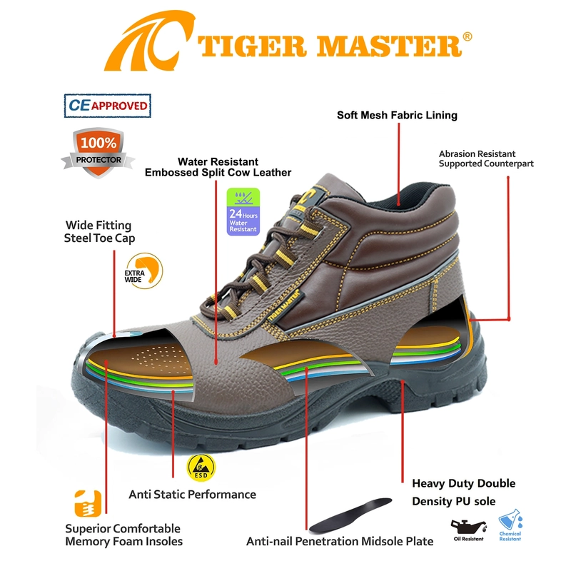 中国 TM3437 Oil Slip Resistant Wide Steel Toe Anti-puncture Industrial Safety Footwear - COPY - iuamq1 メーカー