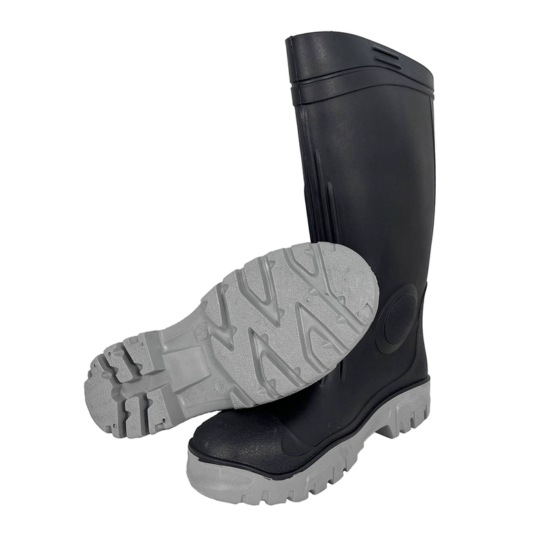 Китай GB39 Высококачественные водонепроницаемые резиновые резиновые сапоги со стальным носком и защитой от проколов, черные производителя