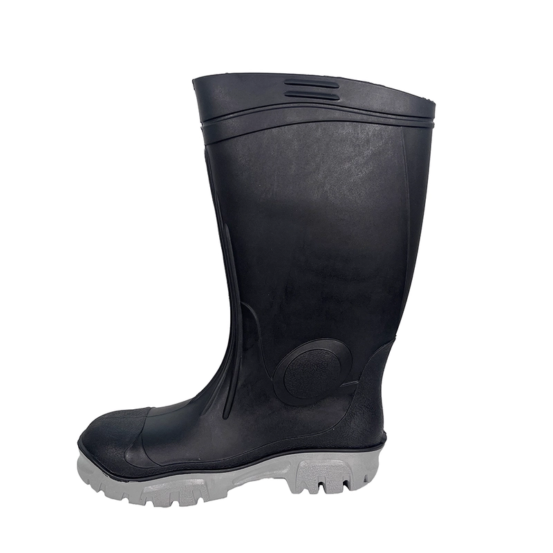 Китай GB39 Высококачественные водонепроницаемые резиновые резиновые сапоги со стальным носком и защитой от проколов, черные производителя
