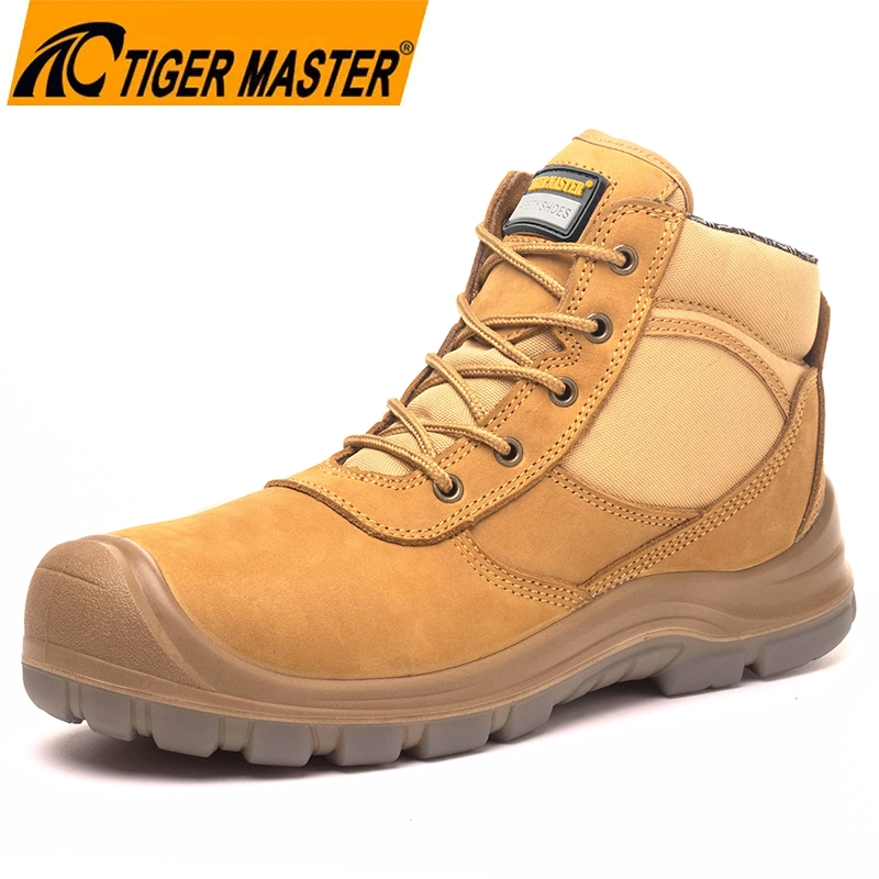 China TM3467 Nubuck Leather Fiberglass Toe Anti-puncture High Quality Safety Boots manufacturer