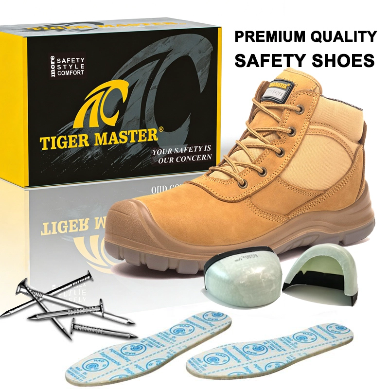 China TM3467 Nubuck Leather Fiberglass Toe Anti-puncture High Quality Safety Boots manufacturer