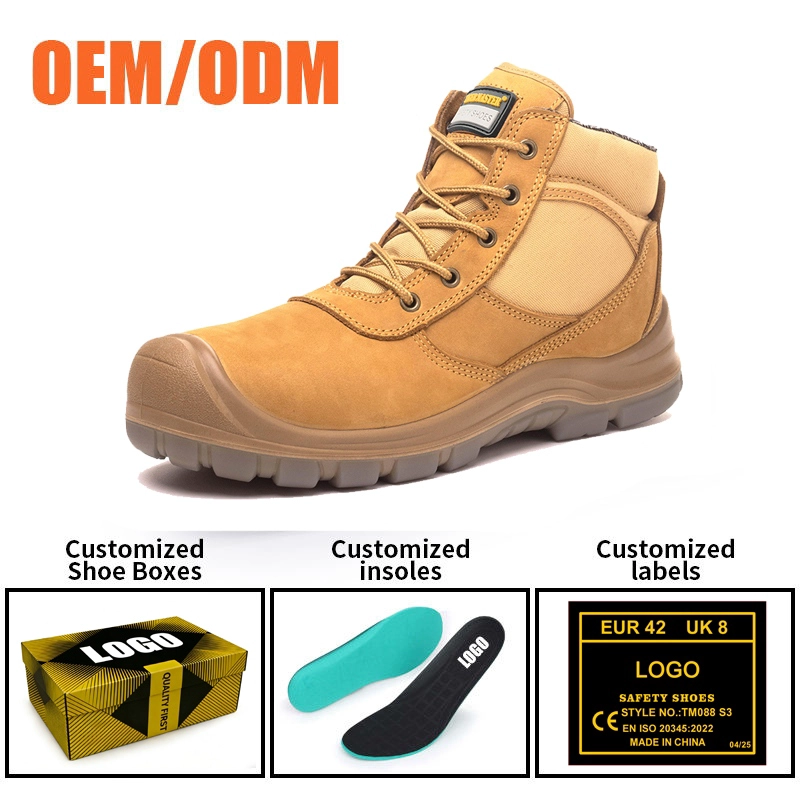 China TM3467 Nubuck Leather Fiberglass Toe Anti-puncture High Quality Safety Boots manufacturer