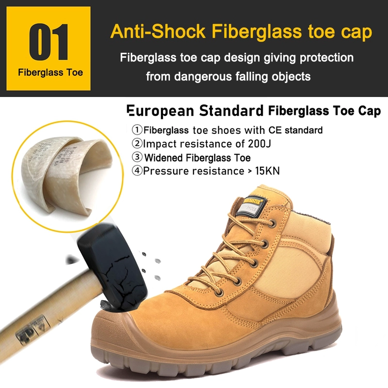 China TM3467 Nubuck Leather Fiberglass Toe Anti-puncture High Quality Safety Boots manufacturer