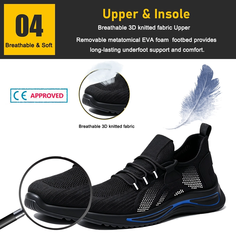 China TM3489 Men's Fashion Sneakers Safety Shoes Steel Toe Anti-puncture Non-slip PU Sole manufacturer