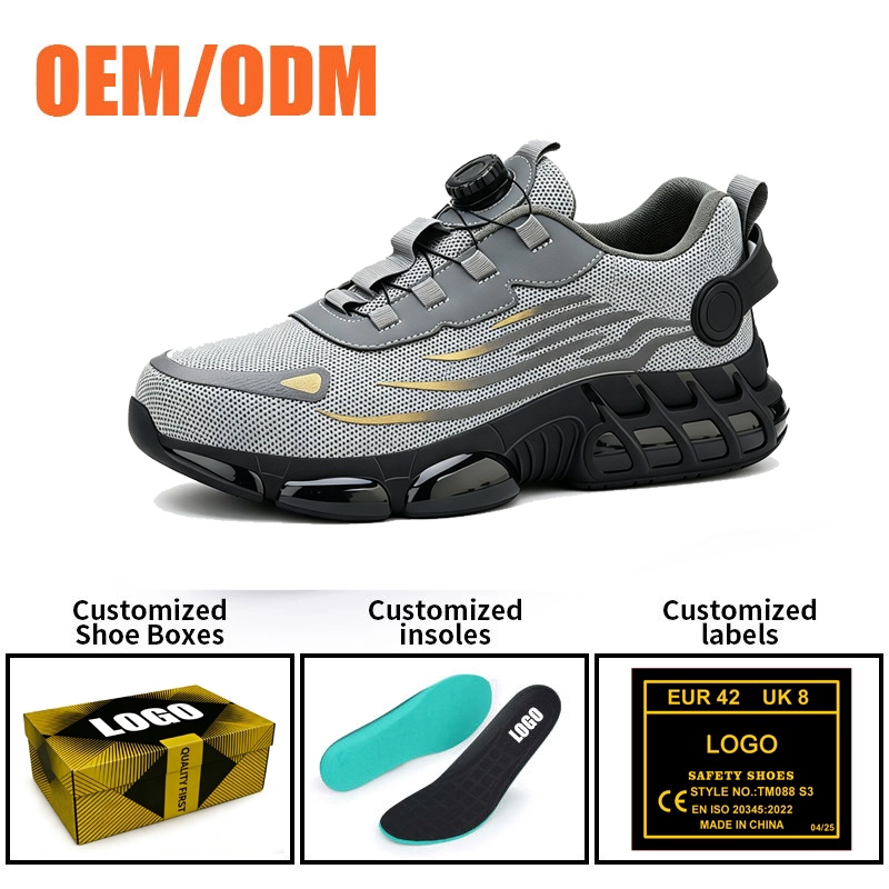 China TM3521 Slimme gesp antislip stalen neus Anti-lek Warehouse Fashion sportveiligheidsschoenen fabrikant