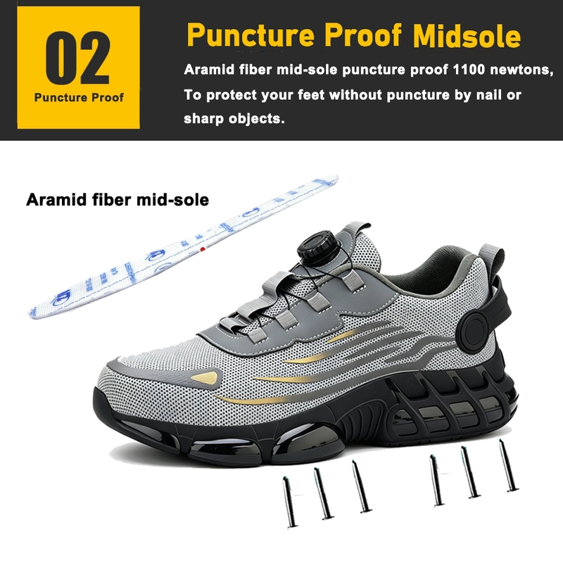 China TM3521 Slimme gesp antislip stalen neus Anti-lek Warehouse Fashion sportveiligheidsschoenen fabrikant