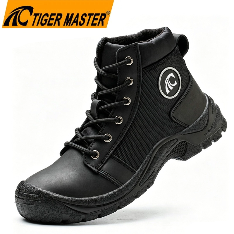 China TM3343-2 Anti-slip Black Nubuck Leather Steel Toe Puncture-proof Safety Footwear manufacturer