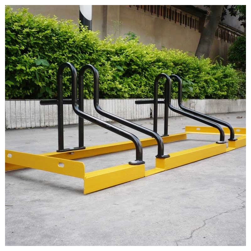 China 2-Slot Floor Mounted Steel Motorcycle Electric Mortor Cycle Stand manufacturer