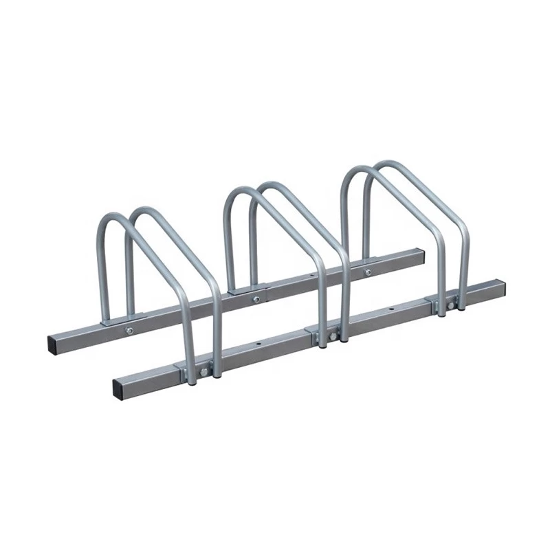 China 3 Bicycle Bike Cycle Stand Rack Ground Dual Racking System manufacturer