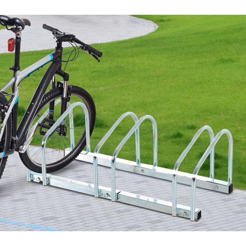 China Aluminum Stand 5 Nook Bike Floor Parking Bronze Rack Hoop Freestlye manufacturer