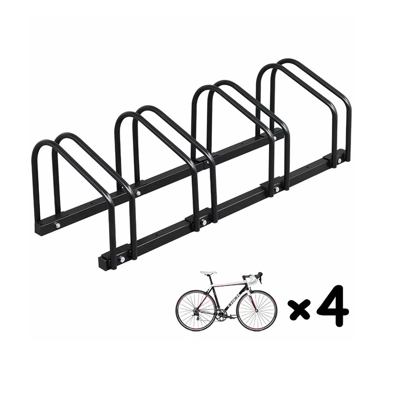 China Best Selling Floor Stand Floor Stand 4 Bicycle Bike Stand with Storage manufacturer
